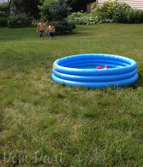 Play pool in the backyard for the kids