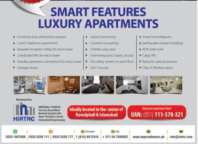 IMPERIAL TOWERS LUXURIOUS LIFESTYLE RAWALPINDI