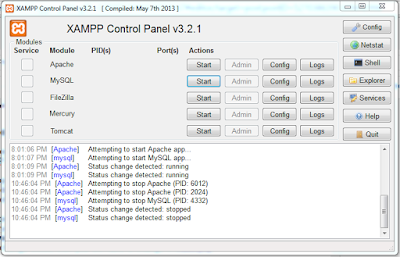 xampp server to run php web service