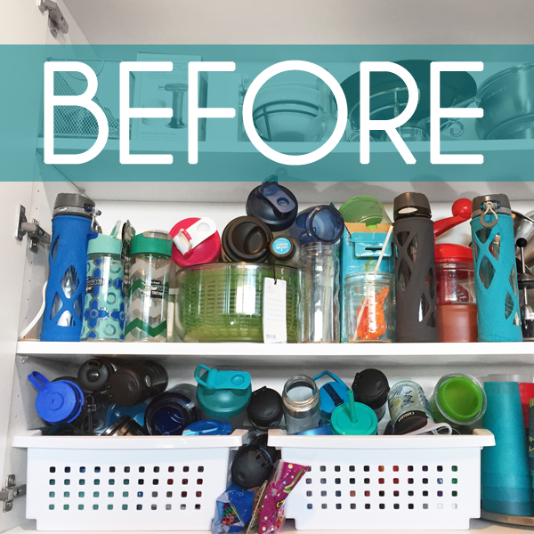 five minute friday} Water Bottle Storage  Blue i Style - Creating an  Organized & Pretty, Happy Home!