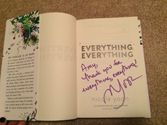 Everything, Everything signed