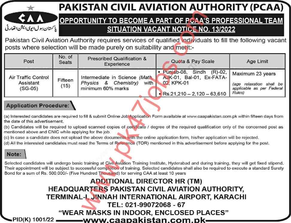 Pakistan Civil Aviation Authority ( PCAA) Jobs 2022 - Online Apply