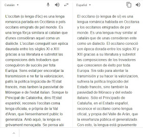 L'occitan (o lenga d'òc) es una lenga romanica parlada en Occitània e pels occitans emigrats de pel monde. Es una lenga fòrça similara al catalan que d'unes considèran aquel coma un dialècte. L'occitan coneguèt son epòca daurada entre los sègles XI e XIII gràcias a sa literatura e subretot las composicions dels trobadors que coneguèron de succès per tota Euròpa. Sens estat per encoratjar la transmission e ne far la valorizacion, patís la politica lingüicida de l'Estat francés, mas tanben la passivitat de Mónegue e de l'estat italian. Sonque lo Principat de Catalonha, dins l'Estat espanhòl, reconeis l’occitan coma lenga oficiala, e pròpria de la Val d'Aran, que l'ensenhament public lo generaliza. Amb aquò, la lenga es grèvament menaçada. Se pensa uòi que mens de 200.000 personas la parlan.