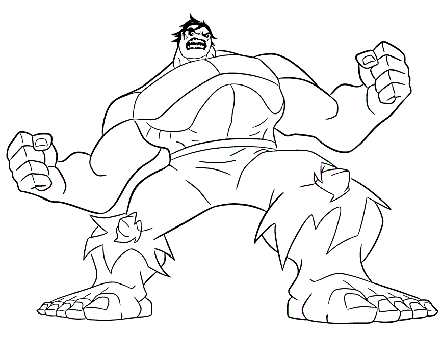 Download Kids Page: Incredible Hulk Coloring Pages