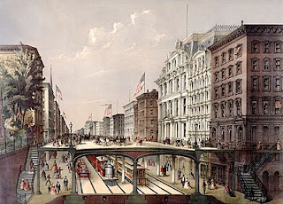 Broadway in 1860  Broadway in 1834