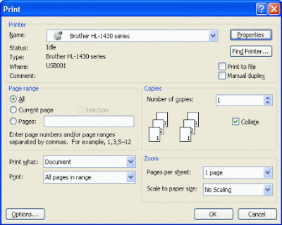 Print dialog box