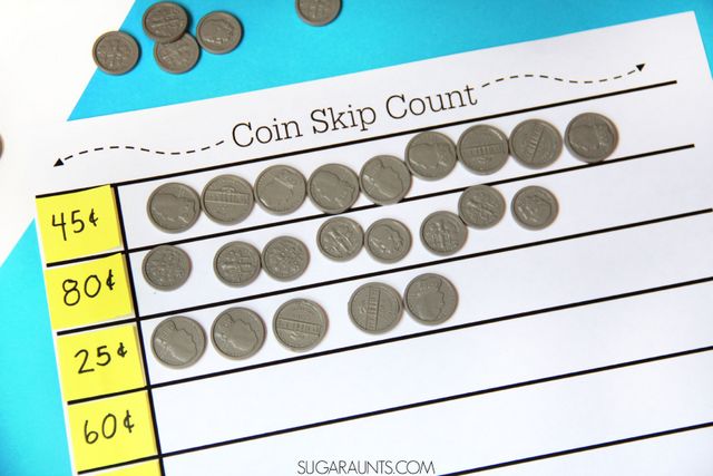 nickel and dime skip counting math the ot toolbox