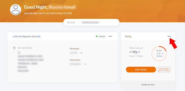 Cara Semak Bil Unifi Streamyx