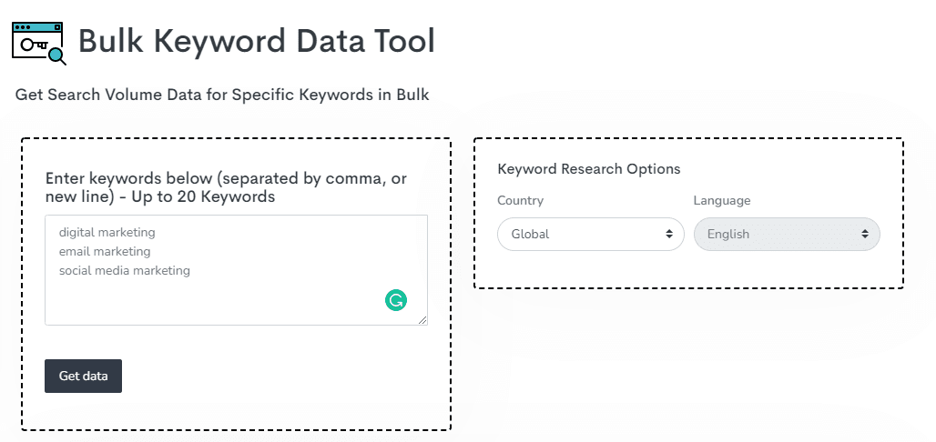 Bulk Keyword Data Tool