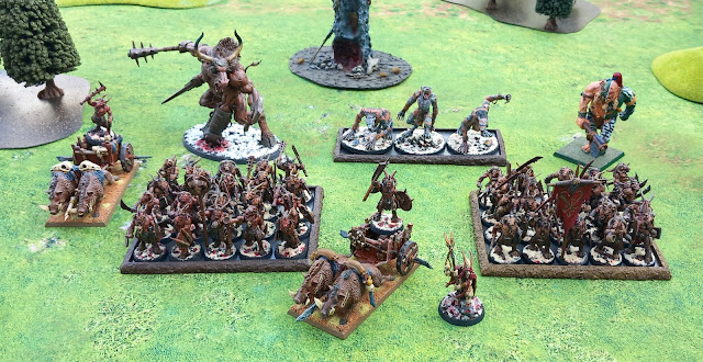 Warhammer The Old World battle report - Wood Elves vs Beastmen - 1300pts