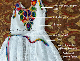Spring inspired multicolor diy frock for kids with tutorial @http://colorsofourrainbow.blogspot.ae/