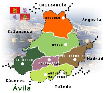 Avila Mapa Ciudad de la Región