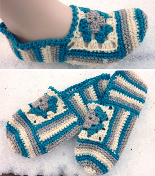 Granny Rose Slippers - Free Pattern