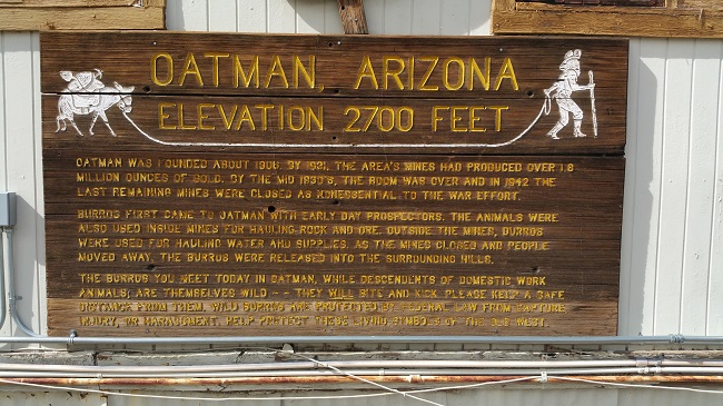 Oatman Arizona mining town