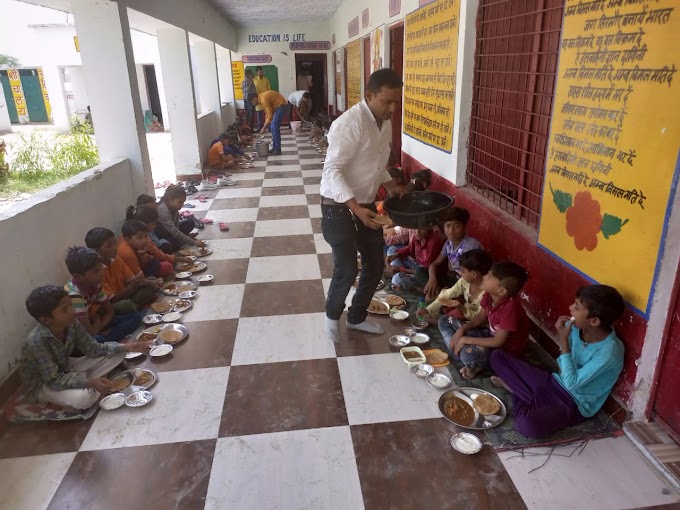 ग्राम पंचायत में आयोजित बाल सभा स्वास्थ्य परीक्षण आदि के साथ ग्राम प्रधान एवं विद्यालय के स्टाफ द्वारा बच्चों को दी गई गर्मियों की छुट्टियां