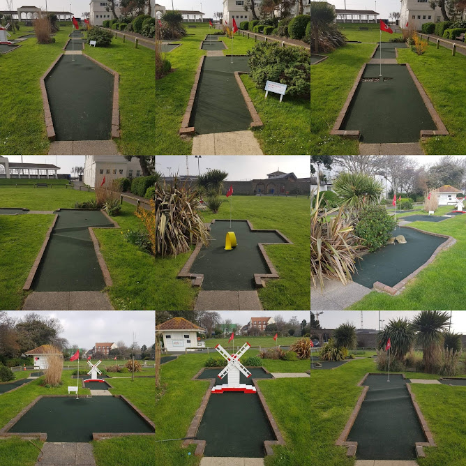 Splash Point Mini Golf at Denton Gardens in Worthing. April 2019