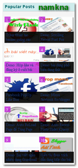 Popular posts style gallery jquery v2 blogger