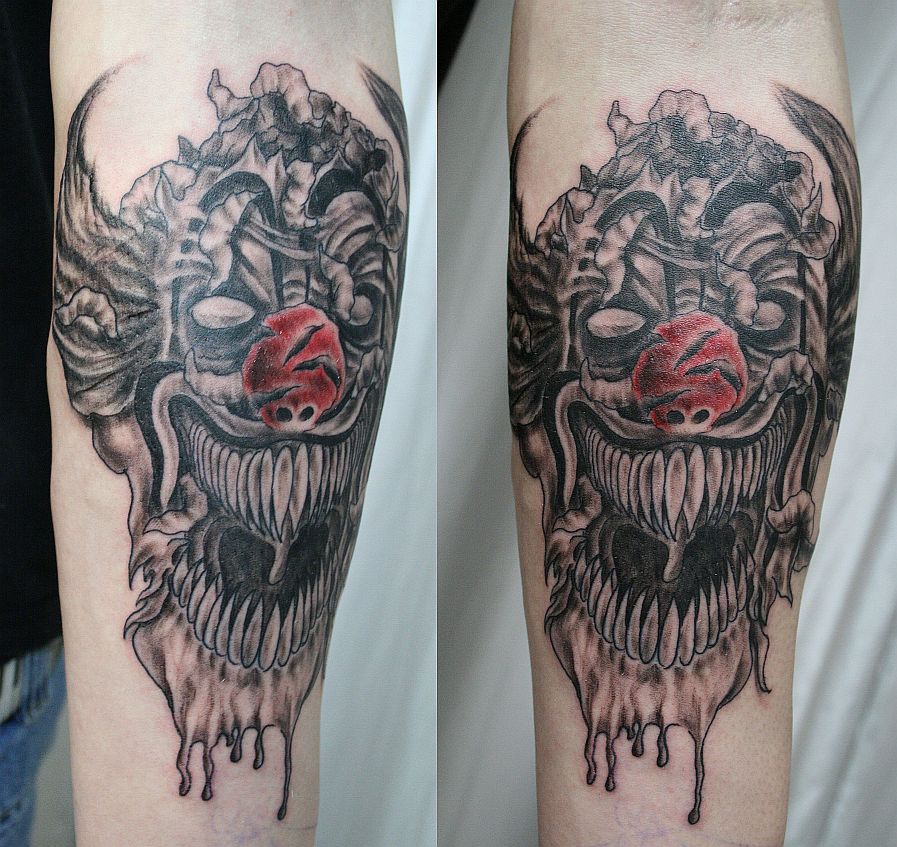 Clown Tattoo Image Gallery, Clown Tattoo Gallery, Clown Tattoo Designs,