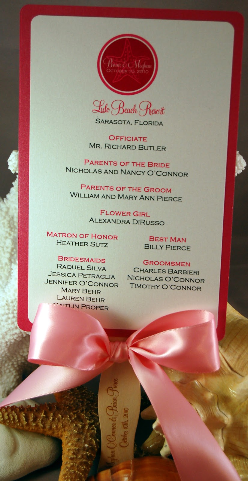 fan wedding programs