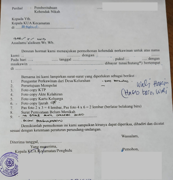 Beda Provinsi Contoh Surat Numpang Nikah 2020 Nusagates