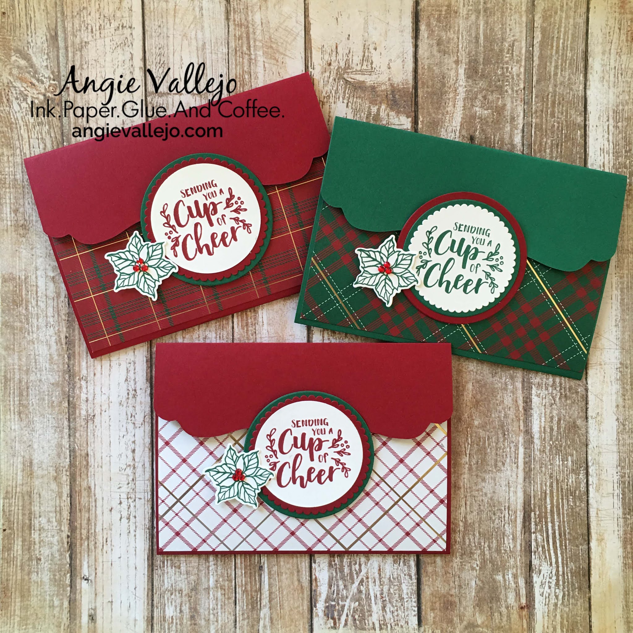 Stampin Up Wrapped in Plaid card