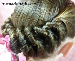 cute spiral braid hairstyle