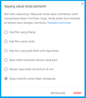 Cara Mengembalikan Youtube ke Tampilan Lama