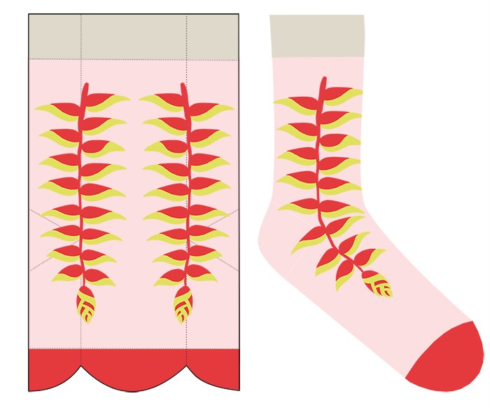 heliconia sock pattern