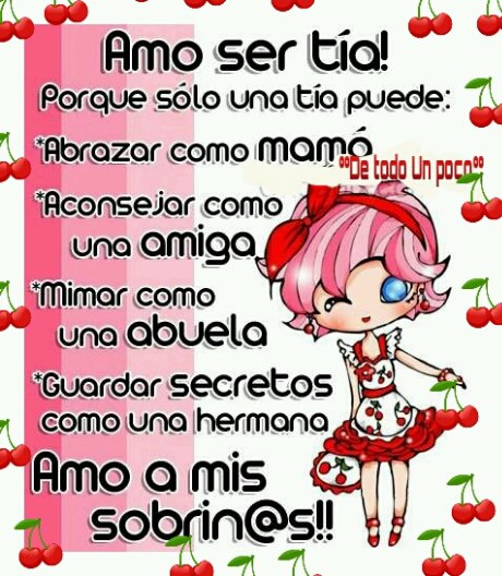 IMAGEN CON FRASE: AMO SER TIA