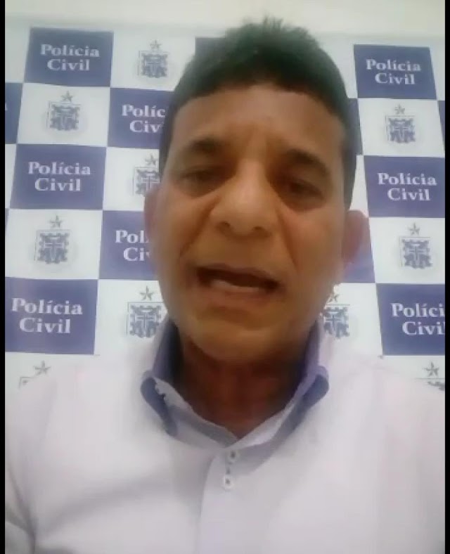Em vídeo delegado de polícia civil de Macajuba orienta população denunciar uso de cartões Bolsa Família como caução 