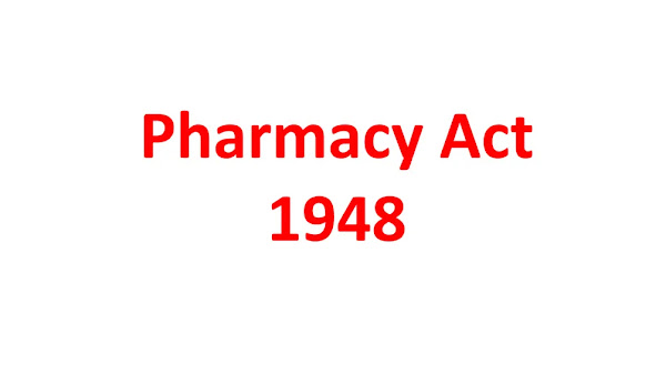 Pharmacy Act 1948 PPT - Definitions, History, PCI & SPC