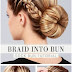 Braid Into Bun Sock Bun Tutorial