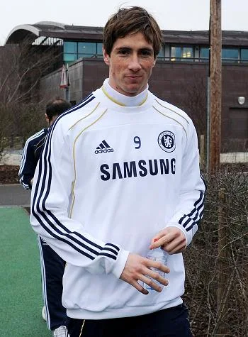 Fernando Torres training with Chelsea