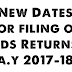 New Dates for filing TDS Returns from 1st June 2016