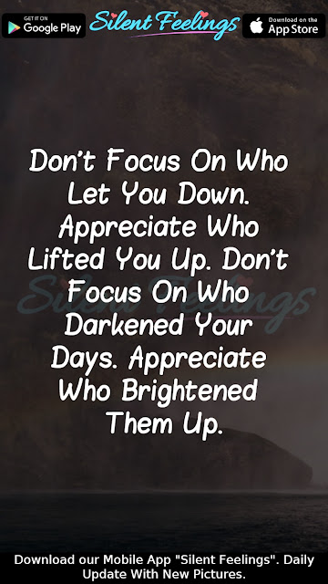 Don't Focus On Who  Let You Down