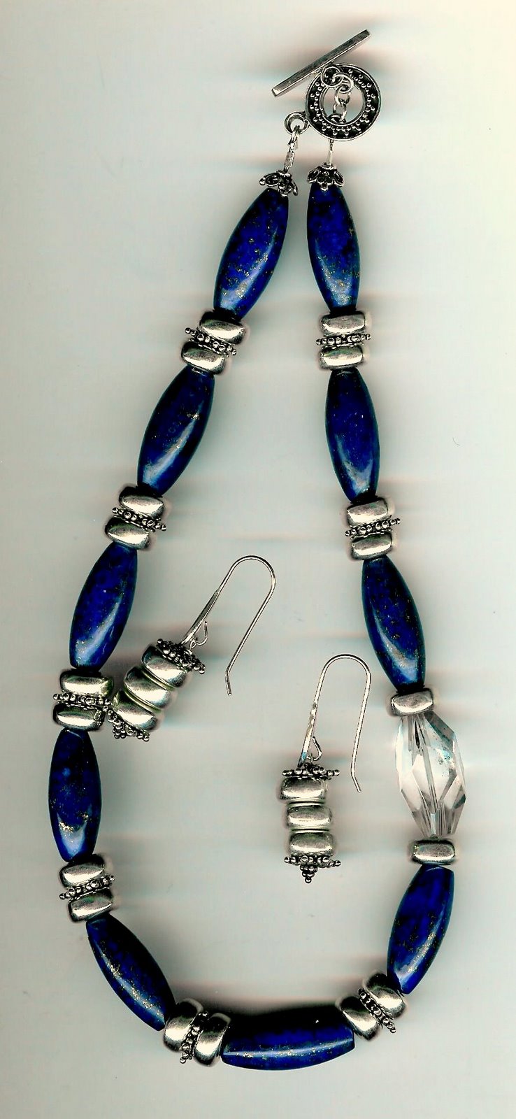 97. Lapis Lazuli, Crystal with Bali Sterling Silver