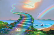 its rainbow staircase and windows of stars. her bed of roses (rainbowbridgebgd)