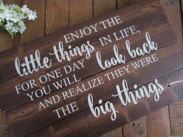 Enjoy the Little Things Look Back Big Things