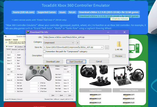 How To Setting Joypad dan Joystik PS2 GTA V di PC / Laptop