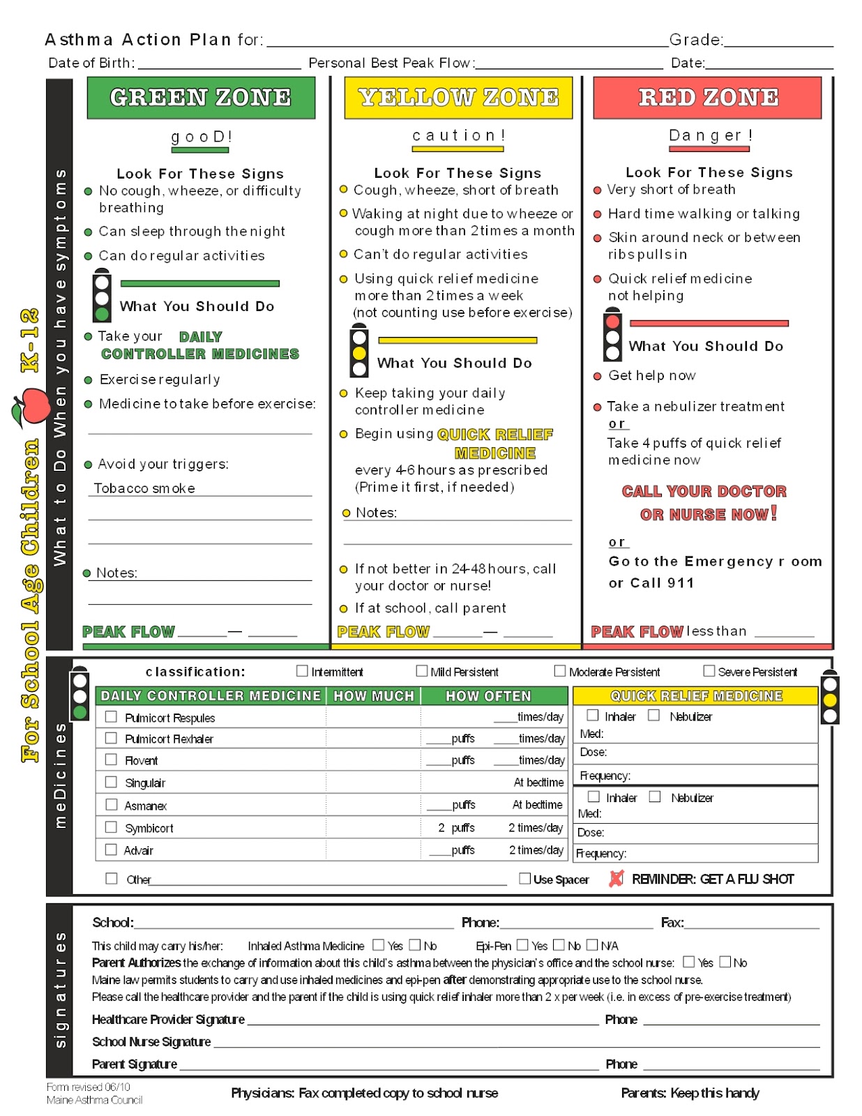 Diabetes Action Plan Template