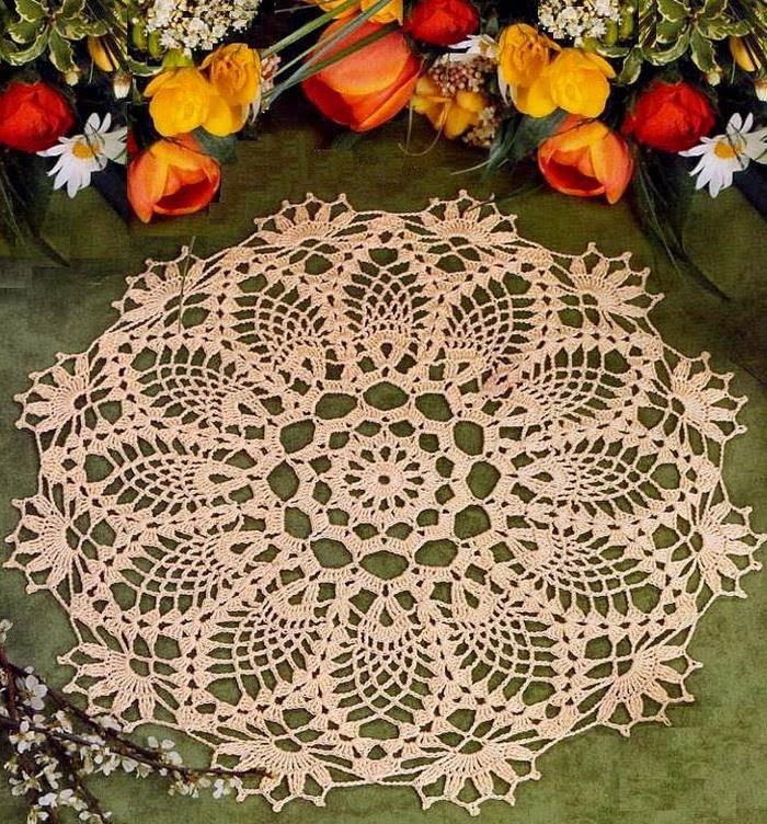 Doily - Easy Crochet Doily - Pineapple Doily