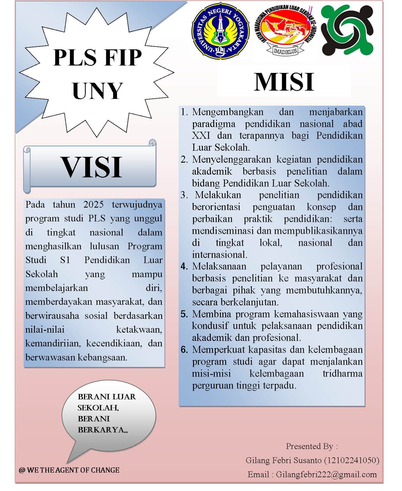 VISI dan MISI PENDIDIKAN LUAR SEKOLAH UNY ~ PENDIDIKAN LUAR SEKOLAH UNY