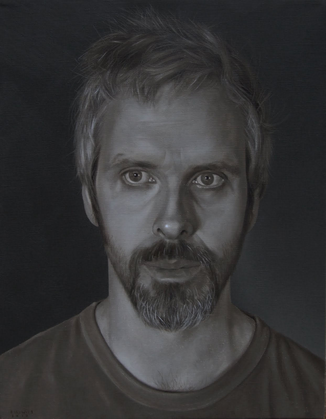 SON OF THE FOREST: Grisaille Self Portrait