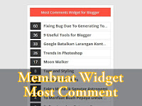 Cara Membuat Widget Most Article Comments - Artikel Yang Banyak Dikomentari