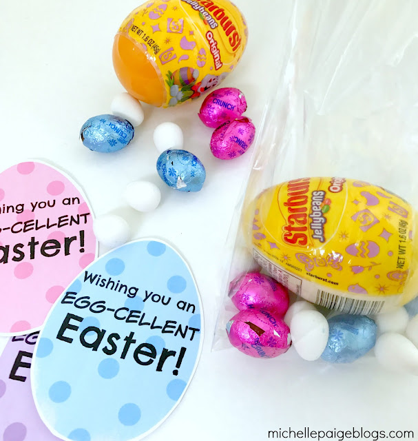 Wishing you an Egg-cellent Easter printable tags @michellepaigeblogs.com