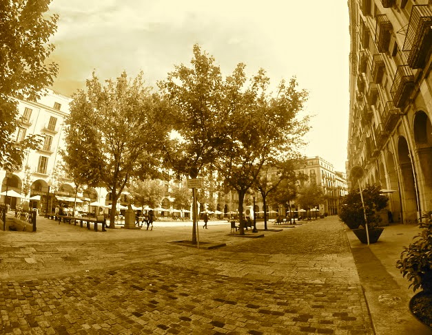 Vista general de la plaça de girona