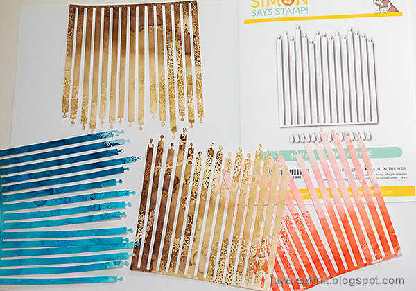 Layers of ink - Woven Paper Card Tutorials by Anna-Karin Evaldsson. Die cut with Simon Says Stamp Birthday Candles.