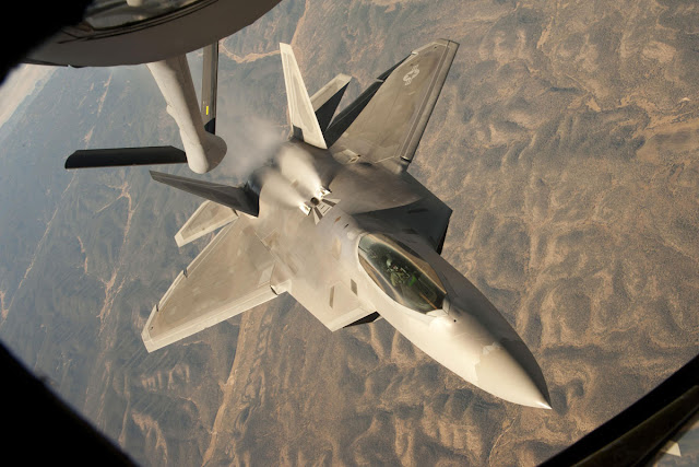 F-22 Raptor Just After Air Refueling