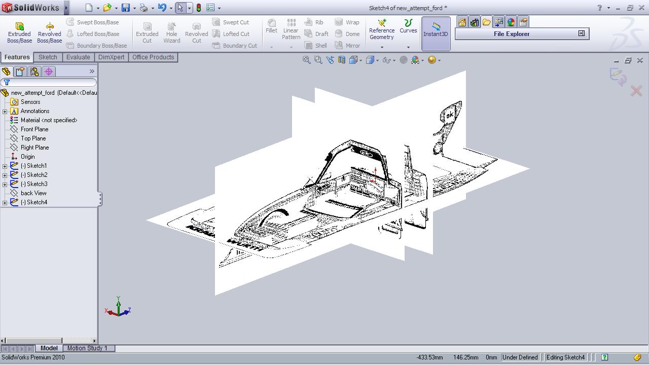 Car SolidWorks Blueprint