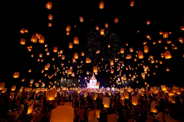 yi peng history,  yi peng story, origins of yi peng festival, yi peng festival roots, the birth of the yi peng tradition, sky lantern festival history, history of sky lantern